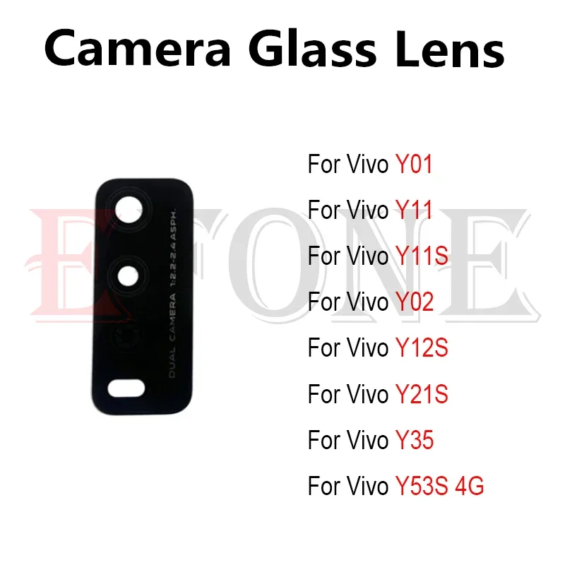 Rear Back Camera Glass Lens Cover With Ahesive Sticker For Vivo Y01 Y02 Y11 Y11S Y12S Y21S Y53S Y35 4G 5G