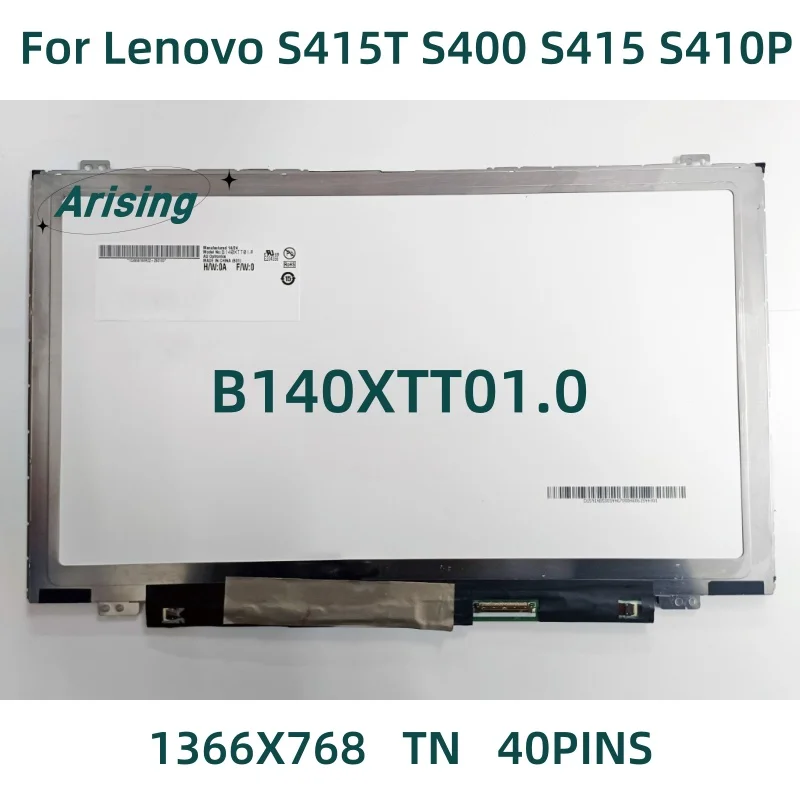 

14 ''для Lenovo S415T S400 S415 S410P сенсорный экран B140XTT01.0 ЖК-экран для ноутбука сменный дисплей 1366x768 40 PIN