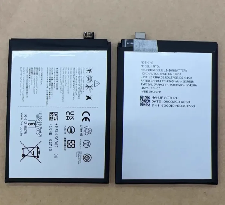 New Battery 4500mAh NT01 For Nothing phone NT01 Nothing phone 1 one Batteries