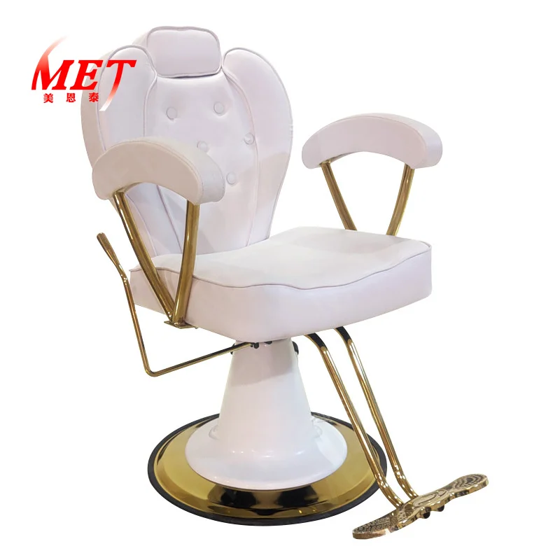 Hot selling new silver base beauty luxury hydraulic leather salon furniture barber chair