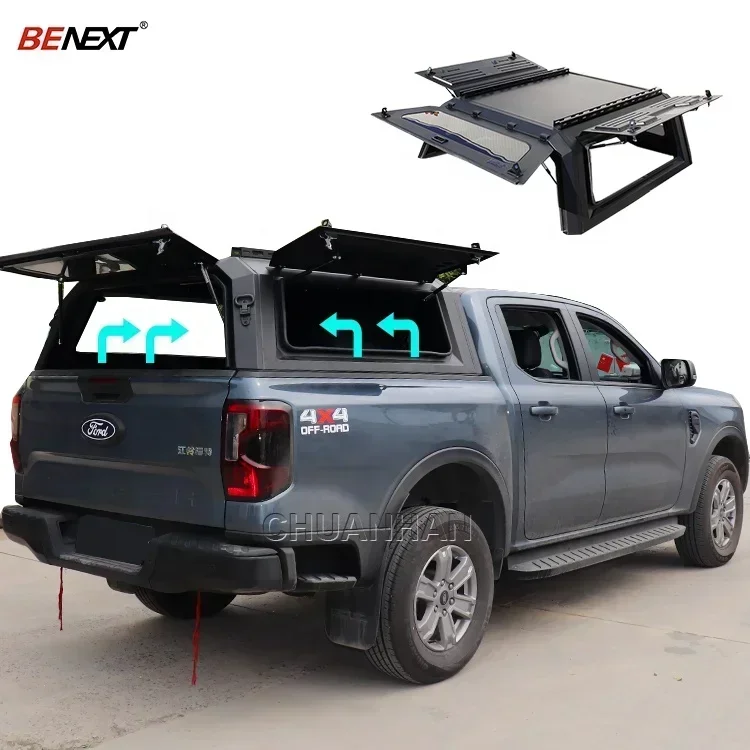 Truck Aluminum Canopy Camper 4X4 Pickup Hardtop Topper Camper F150 Canopy For Ford Raptor Ranger  Hilux Tacoma Tundra