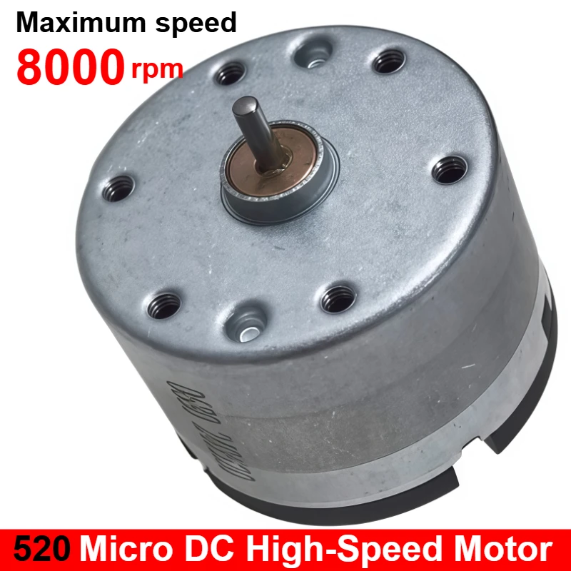 1pc High-power 520 Micro DC Brush Motor for Ship and Car Models 6V High Speed 12V Adjustable Speed 24V Reversible Motor