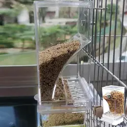 Mess-free Bird Feeder Transparent Acrylic Bird Feeder with Capacity Automatic No-spill for Canaries for Budgies for Multiple
