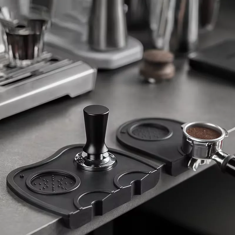 Coffee Powder Pad Silicone Espresso Tamper Holder Corner Wearproof Pad Foundation ​Anti-skid Station Mat Coffeeware Accessories