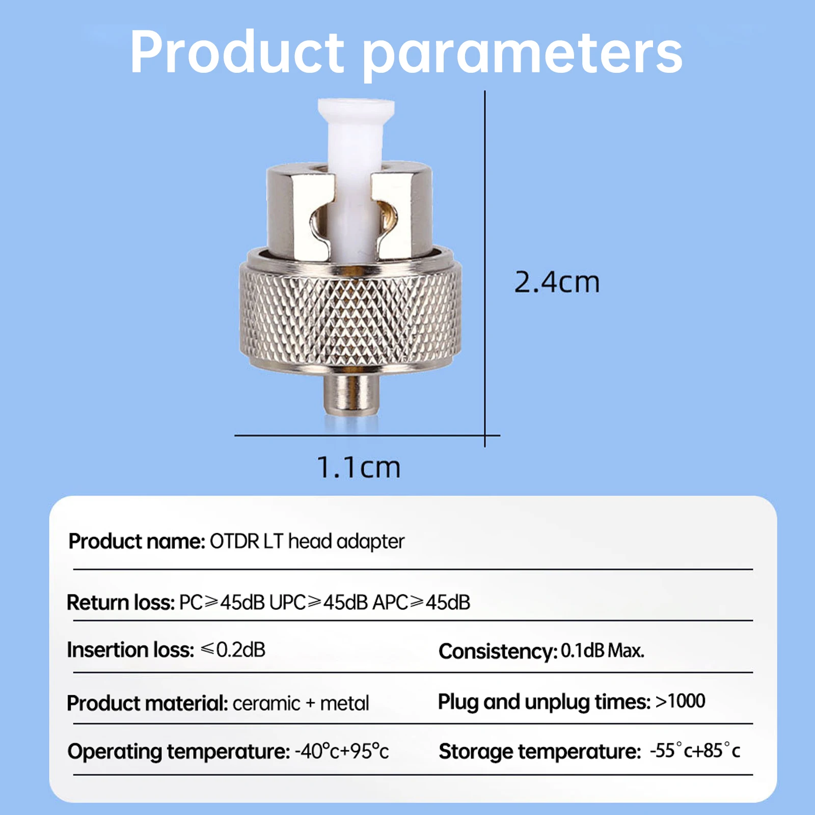 ZoeRax OTDR محول الألياف البصرية LC مربع موصل النطاق الزمني البصري الانعكاس موصل لاختبار الألياف البصرية OTDR
