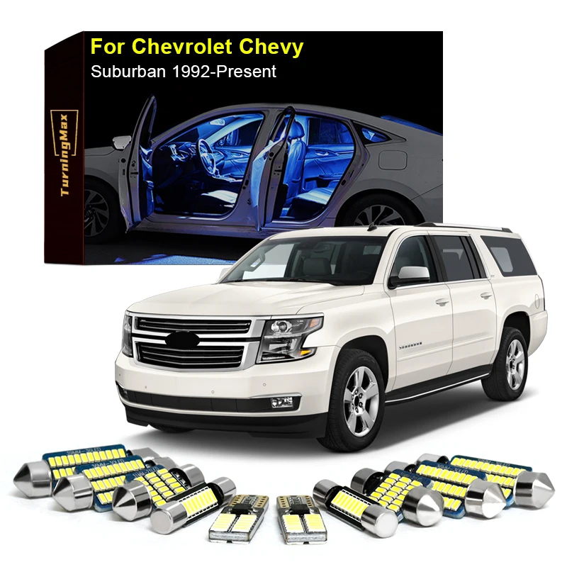 

Canbus Interior Lighting LED Bulbs Package Kit For Chevrolet Chevy Suburban 1992-Now Dome Map Indoor Lamp Lights Car Accessories