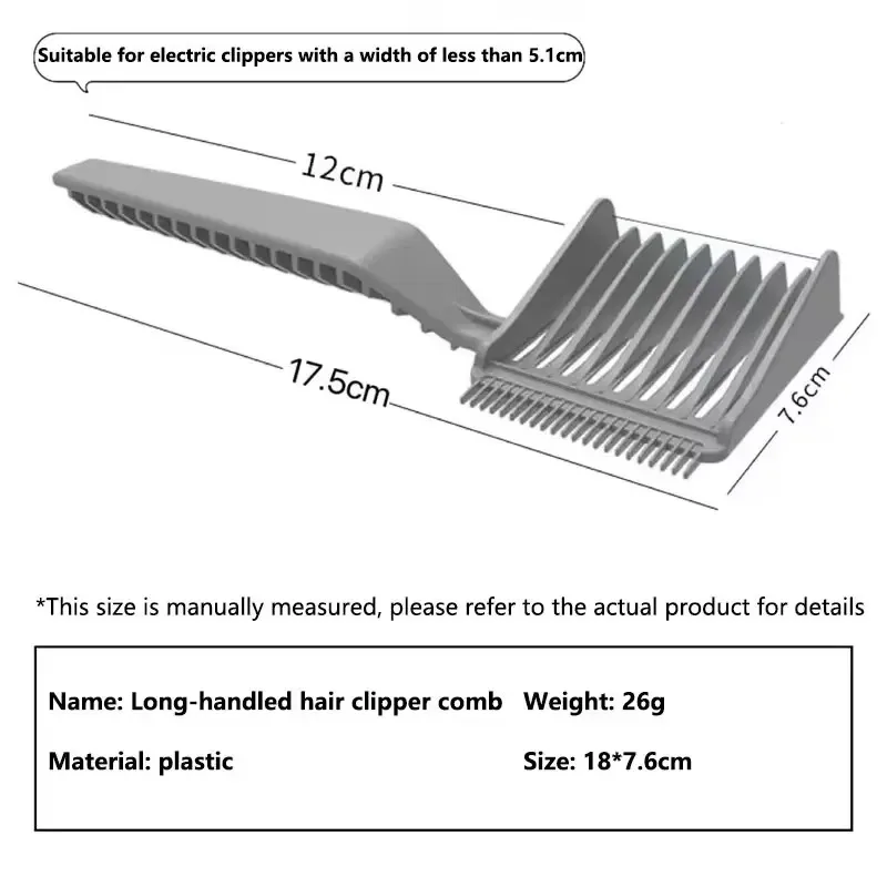 Professioneller Haarschneidekamm für Herren, gebogener Positionierungskamm, Flachkamm, Haarschneidemaschine, Salon- und Haushaltsstyling-Werkzeug – Detail 2