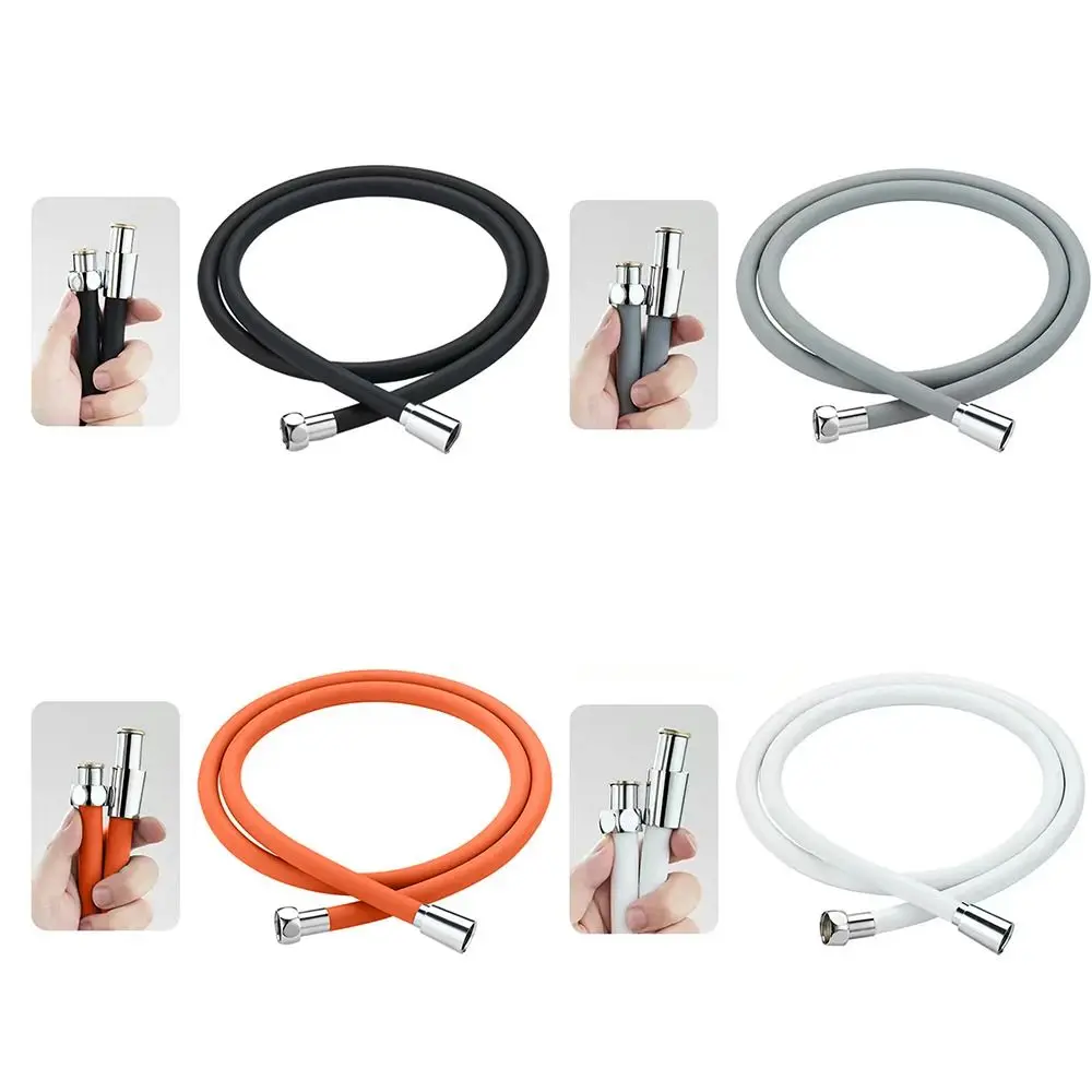 1.5/2M Silicone Flexible Shower Hose Anti-Winding Soft With Skin Touch Extension High Pressure Pipe Explosion Proof