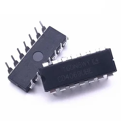 10PCS CD4069UBE DIP-14 CD4069U CD4069BE CD4069 4069 DIP14 IC Chipset CMOS Low Power Wide Range Six inverter logic chips