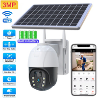 Solar Camera Wifi Outdoor PIR Human Detection Remote Control Monitor Night Vision Waterproof Built-in Battery Security IP Camera
