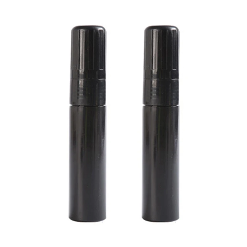 2 قطعة إعادة الملء فارغة قلم جاف للرسم قضيب القلم الأسود الأكريليك علامة فارغة 15 مللي متر طرف مسطح قلم فارغ لكتابة الرسم