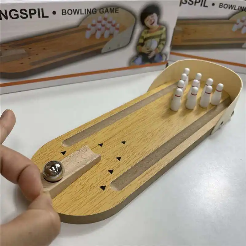 NEW Table Top Mini Bowling Game Set Adult Fidget Toys Office Desk Stress Reliever And Anxiety ADHD Creative Idea Gifts