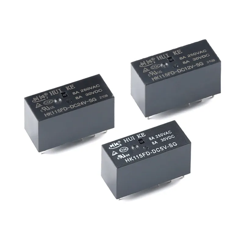 New original relay HK115FD-DC5/12/24V-SG 8 pins, two sets of conversion, power relay