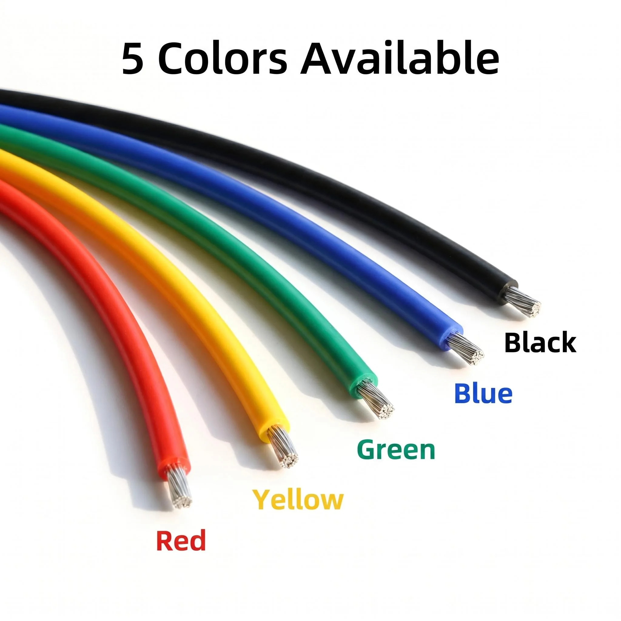 Heat Resistant Flexible Silicone Wire 1m 5m 10m 18 20 22 24 26 28  AWG Stranded Cable Electrical Tinned Copper Wires