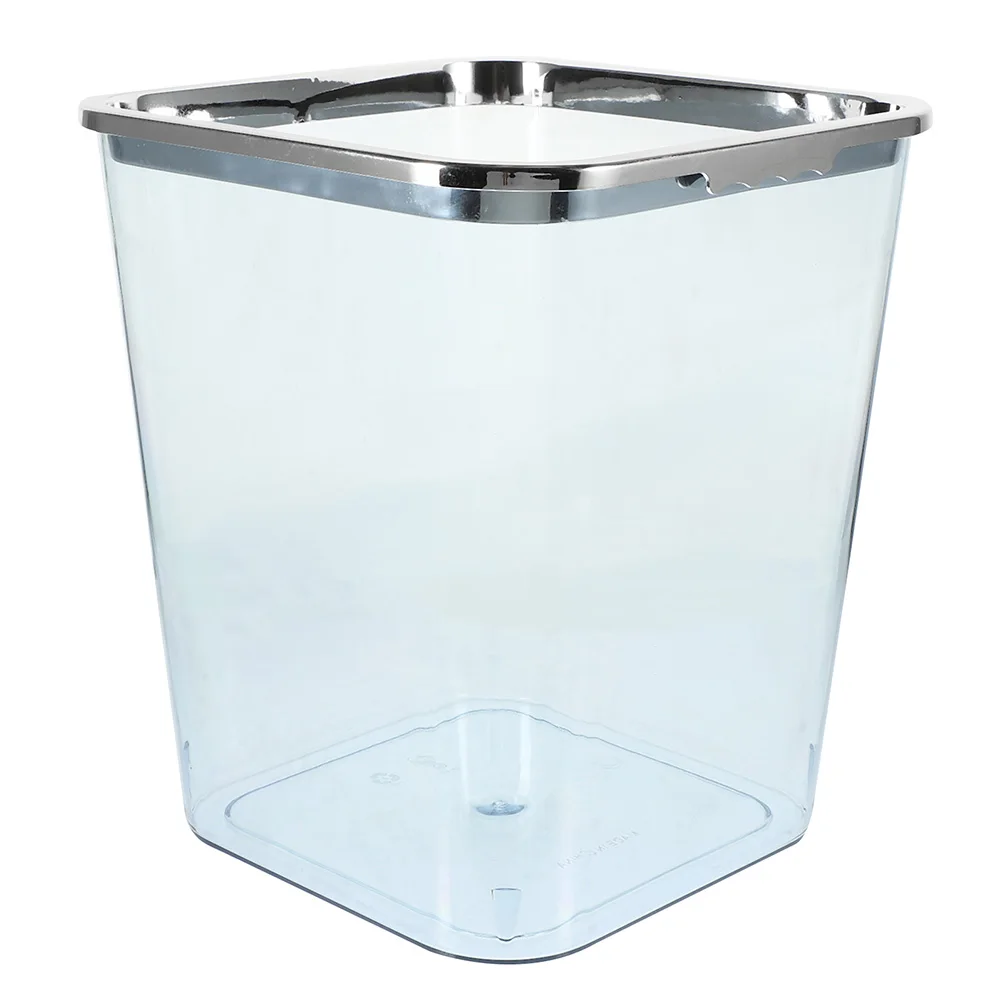 

Large Transparent Trash Bucket Deep Gray Plastic Bathroom Kitchen Garbage Bin Thickened Pp Household Trash Can Versatile