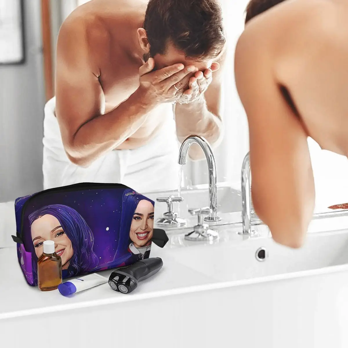 mal-e-evie-descendentes-bolsa-de-maquiagem-organizador-de-cosmeticos-kit-dopp-de-armazenamento-bolsa-de-cosmeticos-de-higiene-pessoal-estojo-de-lapis