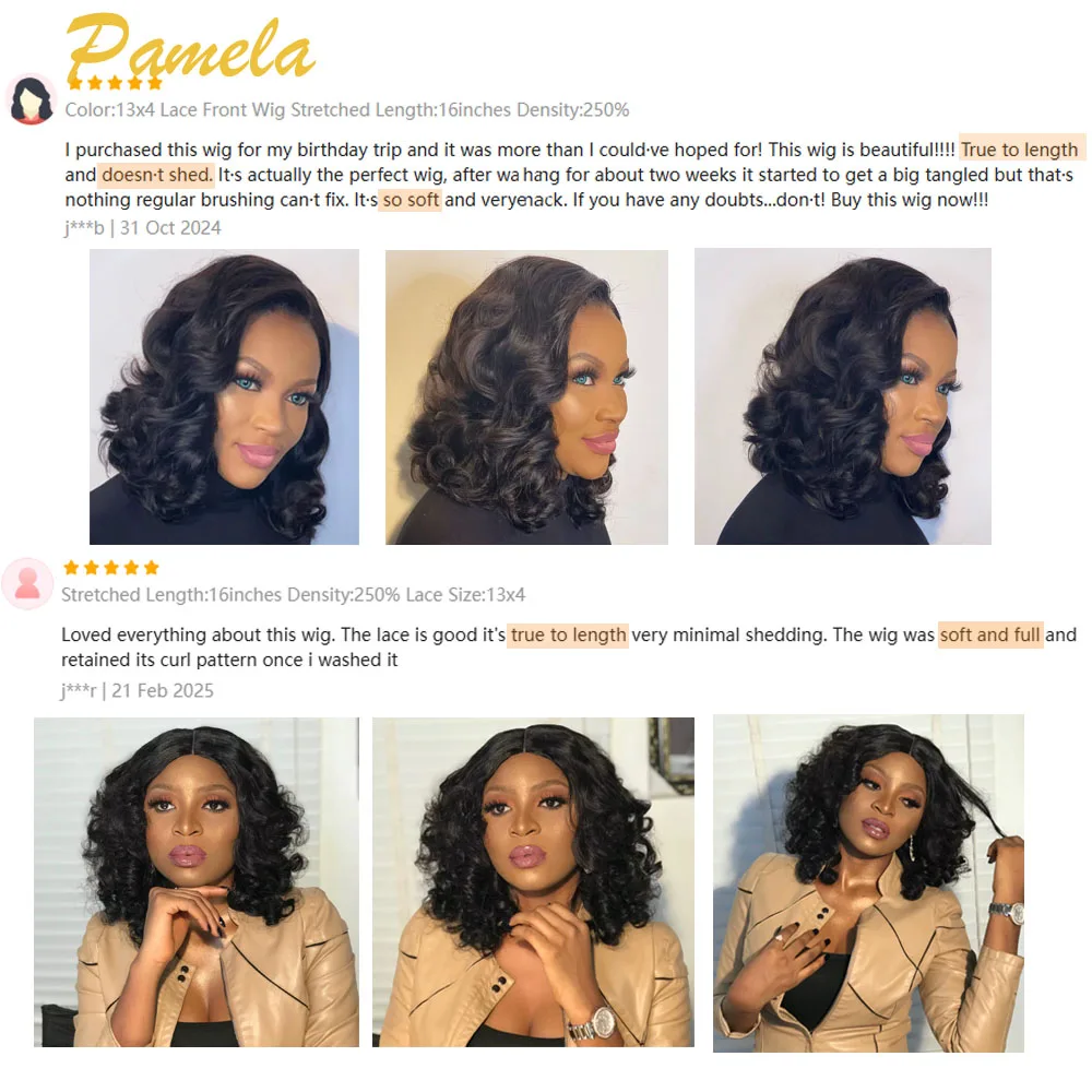 Super Double Drawn 250% Density Wear and Go Glueless Wig Loose Deep Wave 13x4 Lace Transparent Lace Frontal Human Hair Wigs image 6