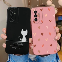 For Samsung Galaxy M13 M14 Phone Case Love Heart Upgrade Camera Protection Liquid Silicone Back Cover For Samsung M 13 14 Capa