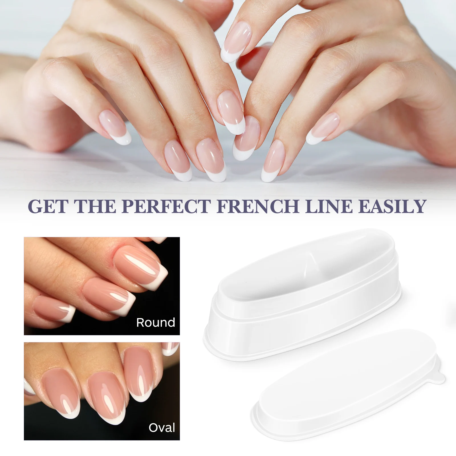 

3pcs Dip Powder Box High-Grade Plastic Nail Art Line Box For French Manicure Gradient Glitter Diy Home Use Nail Dipping