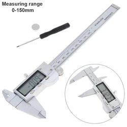 150mm Stainless Steel Electronic Digital Vernier Caliper WIth Screwdriver W Type Box Mini Ruler Measuring Tool