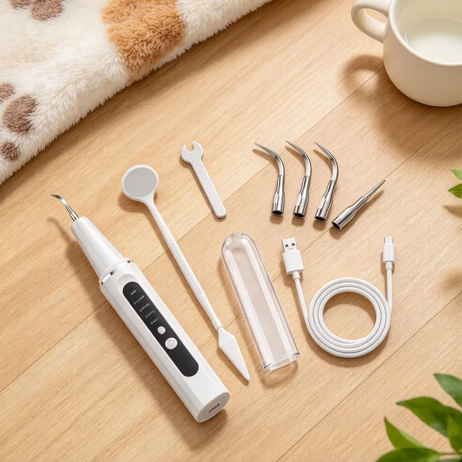 Dog Tooth Brushing Kit 5 Mode Adjustable Electric Ultrasonic Remover Ultrasonic Teeth Cleaner For Pets Canine Mouth Food Home