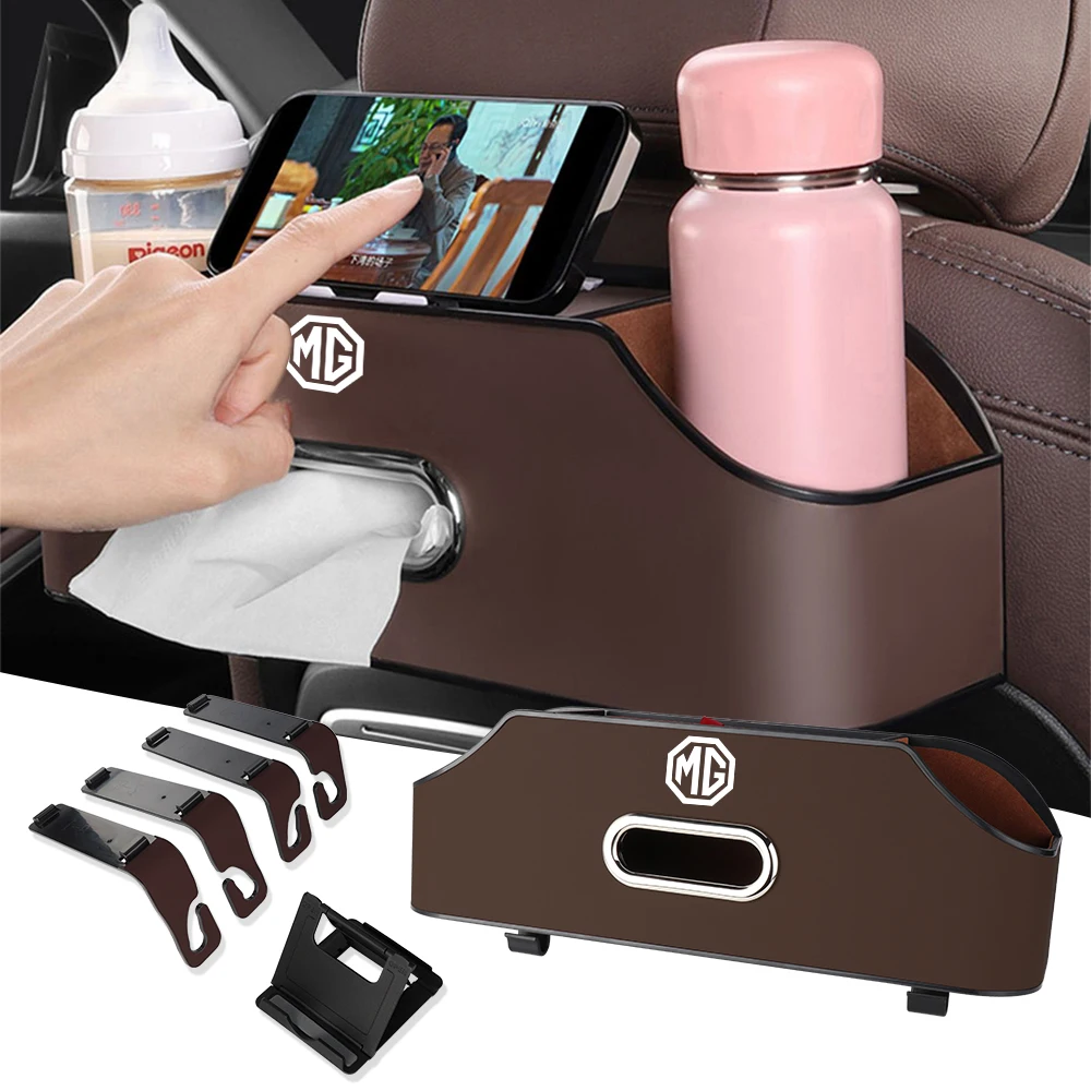 

Car Tissue Box Cup Holder Seat Back With Hook Auto Accessories For Morris Garages MG MG3 MG5 MG6 MG7 ZS GT EZS EHS Phev RX5 3SW