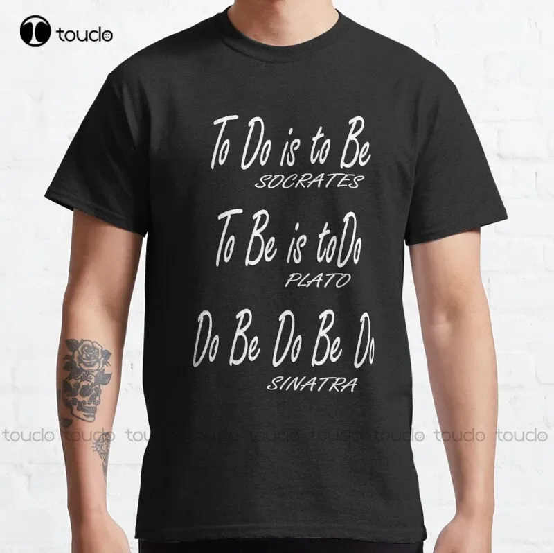 Do Be Do Be Do Greek Version Music Frank Sinatra Lyrics On Black. Classic T-Shirt Cotton Tee Shirt Unisex mens cotton t shirts