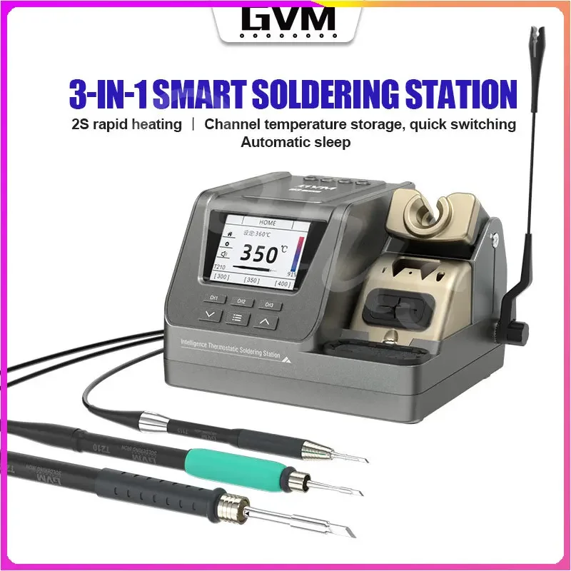 

GVM H3 3 in1 Smart Soldering Station Compatible Soldering Iron Tip 210/245/115 Handle Control Temperature Welding Rework Station