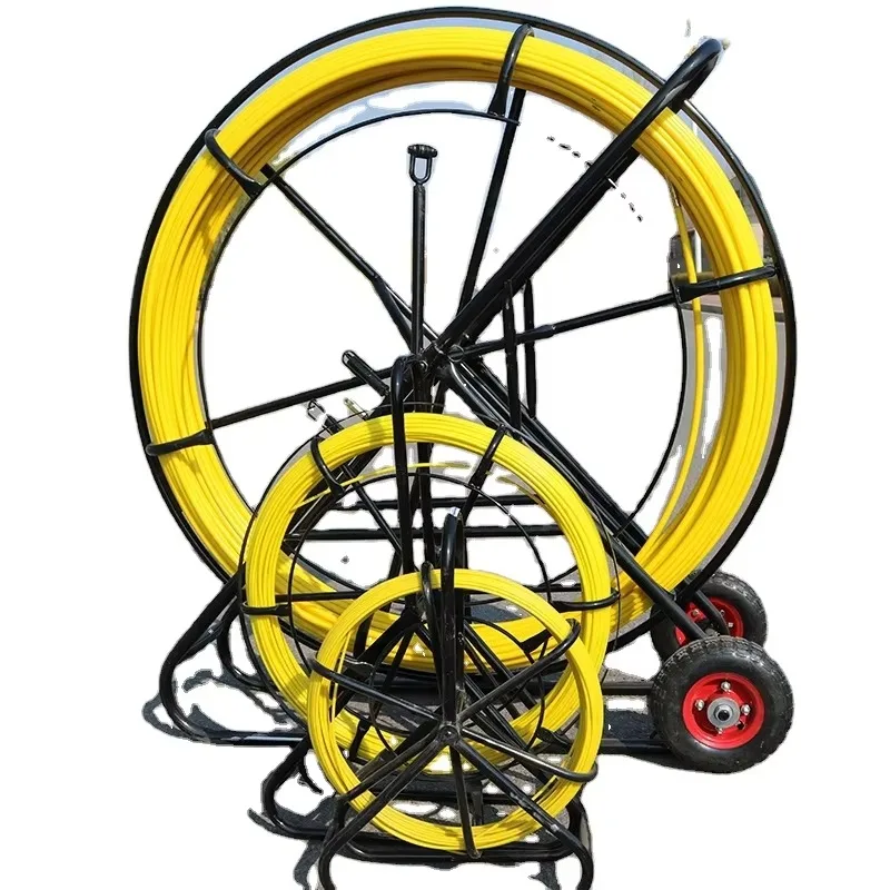 Push-pull optical cable puller for drawing cable 300 meters long glass fiber duct rod