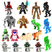 4cm Children Anime Figure Hero Building Blocks Kid Gift Assembling Toy Model Mini Movies Characters Figurine Bricks
