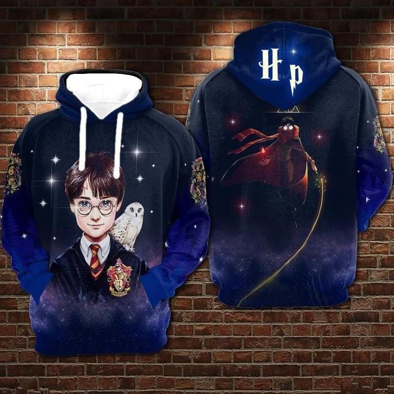 Sweats à capuche spéciaux imprimés Harry Potter pour hommes et femmes Sports de plein air, loisirs, mode, adultes et enfants