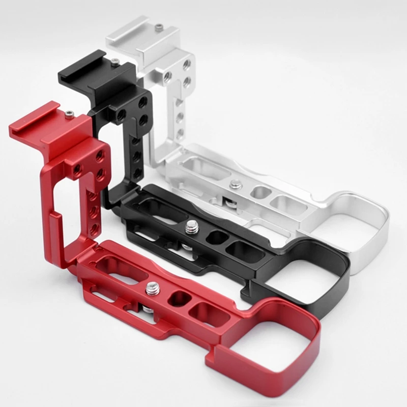For Sony A6000 Porous Quick Release Plate Hot Shoe L Bracket Hand Grip