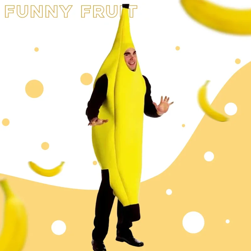 애니메이션 성인 unisex 재미 있은 바나나 정장 노란색 의상 빛 할로윈 과일 멋진 할로윈 파티 축제 댄스 복장 의상