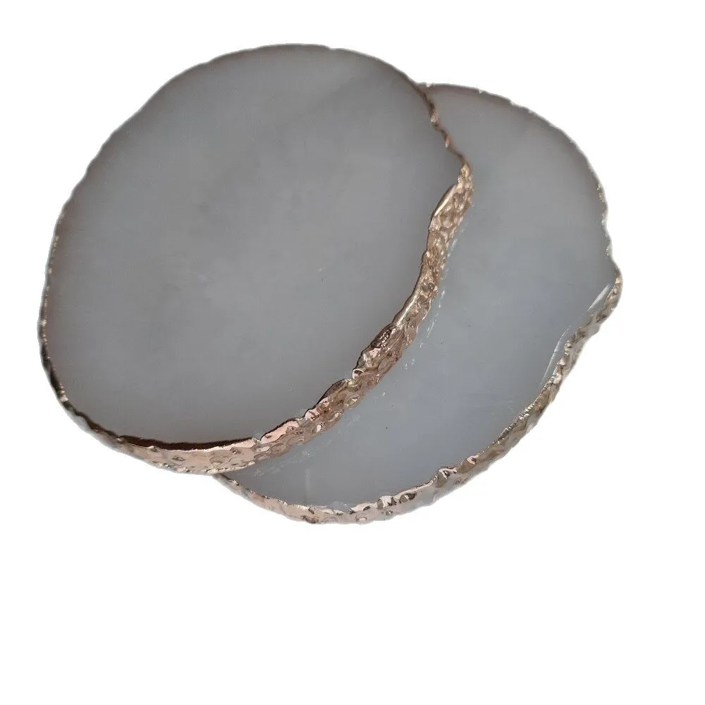 2025 New hot-selling ETSY Amazon custom natural resin agate coasters personalized wedding coasters gift view 5