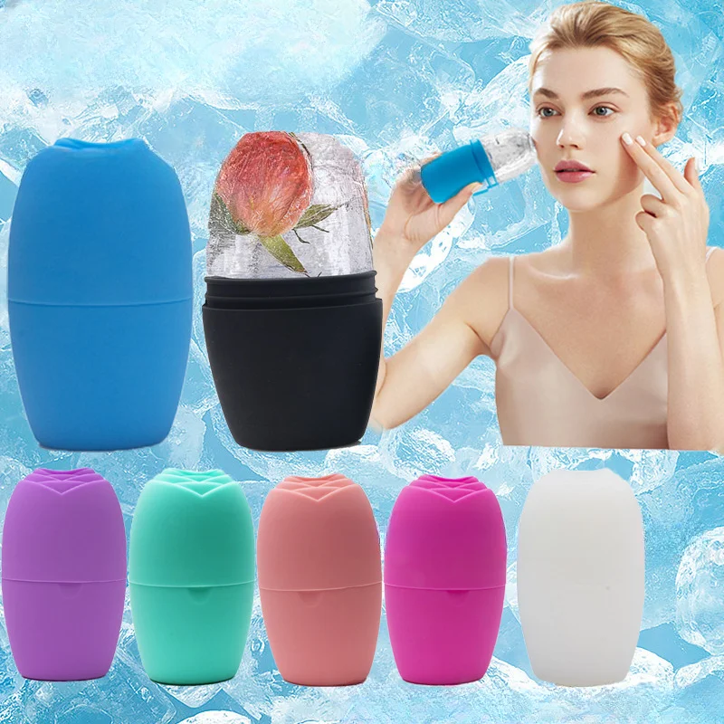 Skin Care Tools Silicone Ice Facial Roller Portable Face Massage Roller Skin Care Beauty Lifting Tool Facial Ice Face Massager