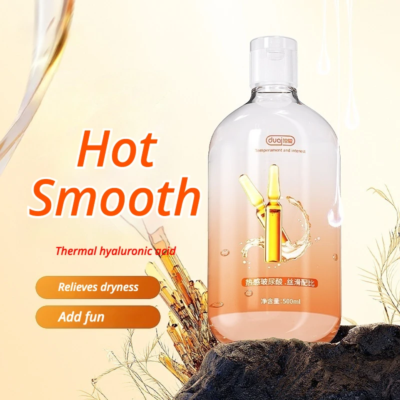Water-Based Personal Lubricant 500ml with Hyaluronic Acid, Smooth & Non-Sticky, Easy to Rinse, Large Size Multi-Use Intimate Gel
