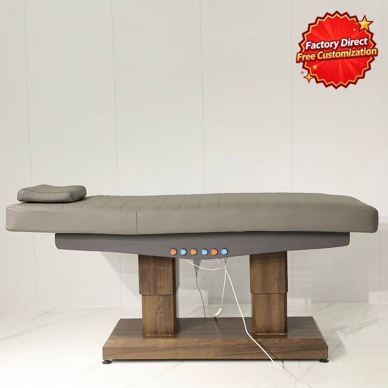 4 Motor Electric Beauty Bed with Adjustable Backrest, Upholstered Facial Massage Table for Beauty Salon Spa Clinic
