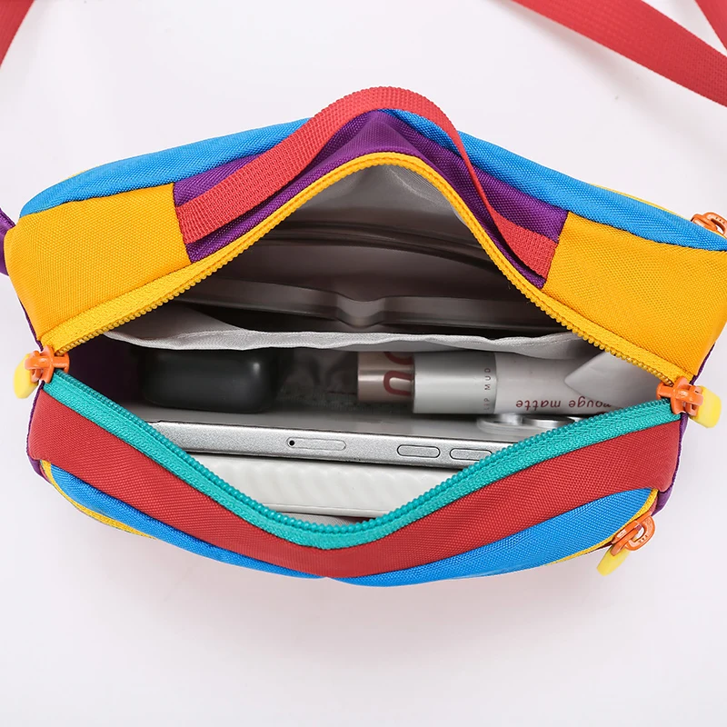 Marsupio sportivo unisex in nylon personalizzato, marsupio leggero di grande capacità, borsa a tracolla da viaggio da donna, petto per pendolari da uomo