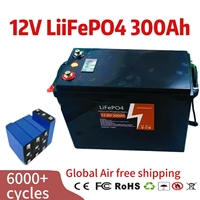 2025 12V 300Ah LiFePO4 Battery (Built-in BMS): 6000 Cycles – No More Power Outages, Ideal for RV/Campers/Solar/Off-Grid & Golf