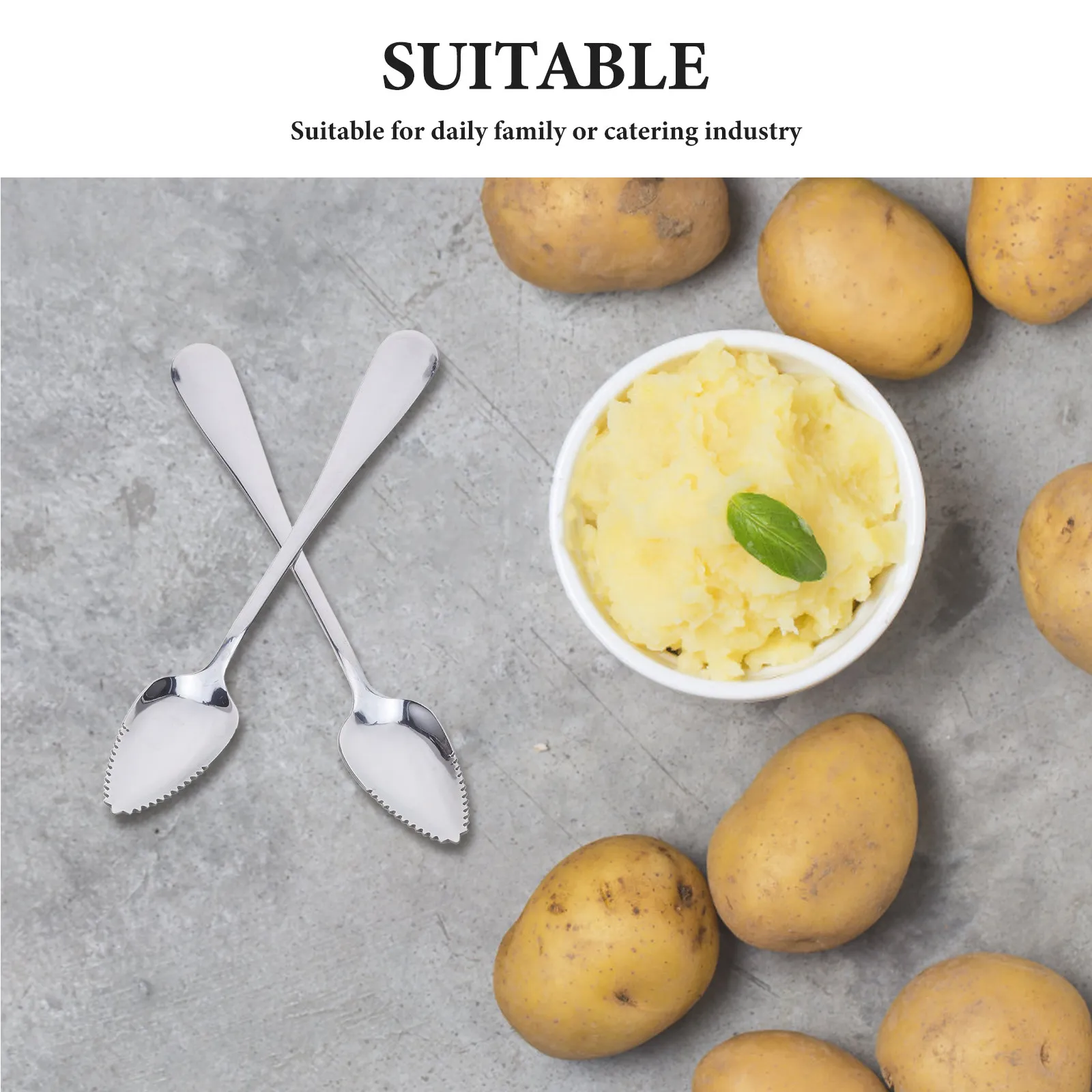 2Pcs Serrated Edge Stainless Steel Fruit Spoon Grapefruit Dessert Cheese Serving Tool Kitchen Utensil for Ice Cream Scrape Cut