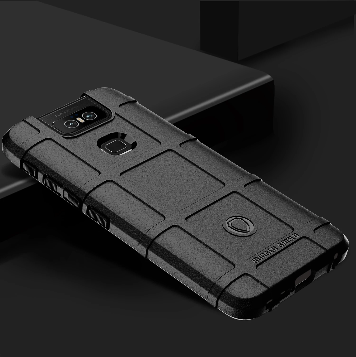 Para zenfone 6 asus zs630kl escudo caso à prova de choque silicone capa traseira para zenfone 6z zs630kl armadura pesado fosco casos