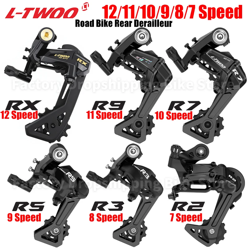 LTWOO RX/R9/R7/R5/R3/R2 12/11/10/9/8/7 velocidades Velocidade desviadores traseros de bicicleta de carretera compatibles con Shimano 12s 11s 10s 9s