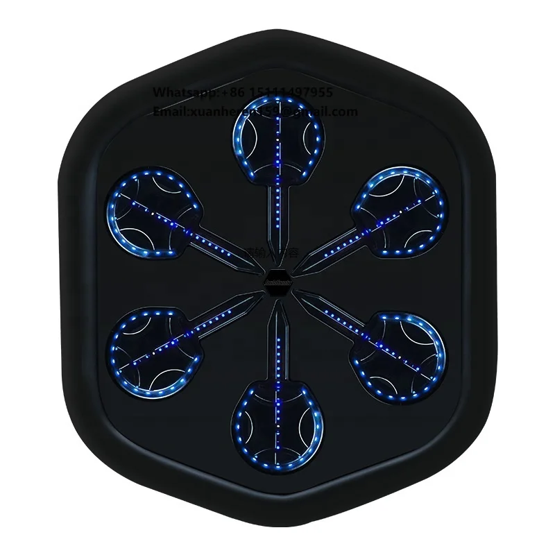 

Hot Smart Digital Boxing Training Machine Home Exercise Punching Equipment Big Music Wall Training Focus Agility Adults Black