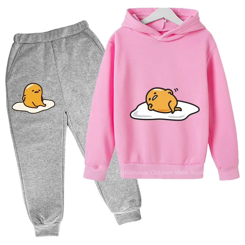 

Adorable Gudetama Print Hoodie & Pants Set Kids' Cotton Outfit Boy Girl Casual Outdoor Korean Cool