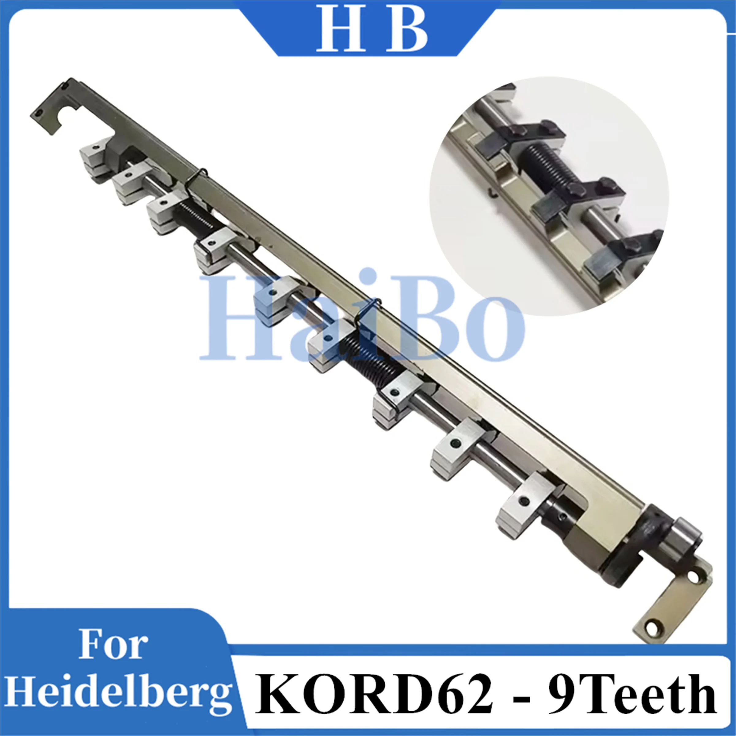 HaiBo Best Quality Length 675mm 9 Teeth KORD62 Gripper bar for KORD62 Blanket bar KORD