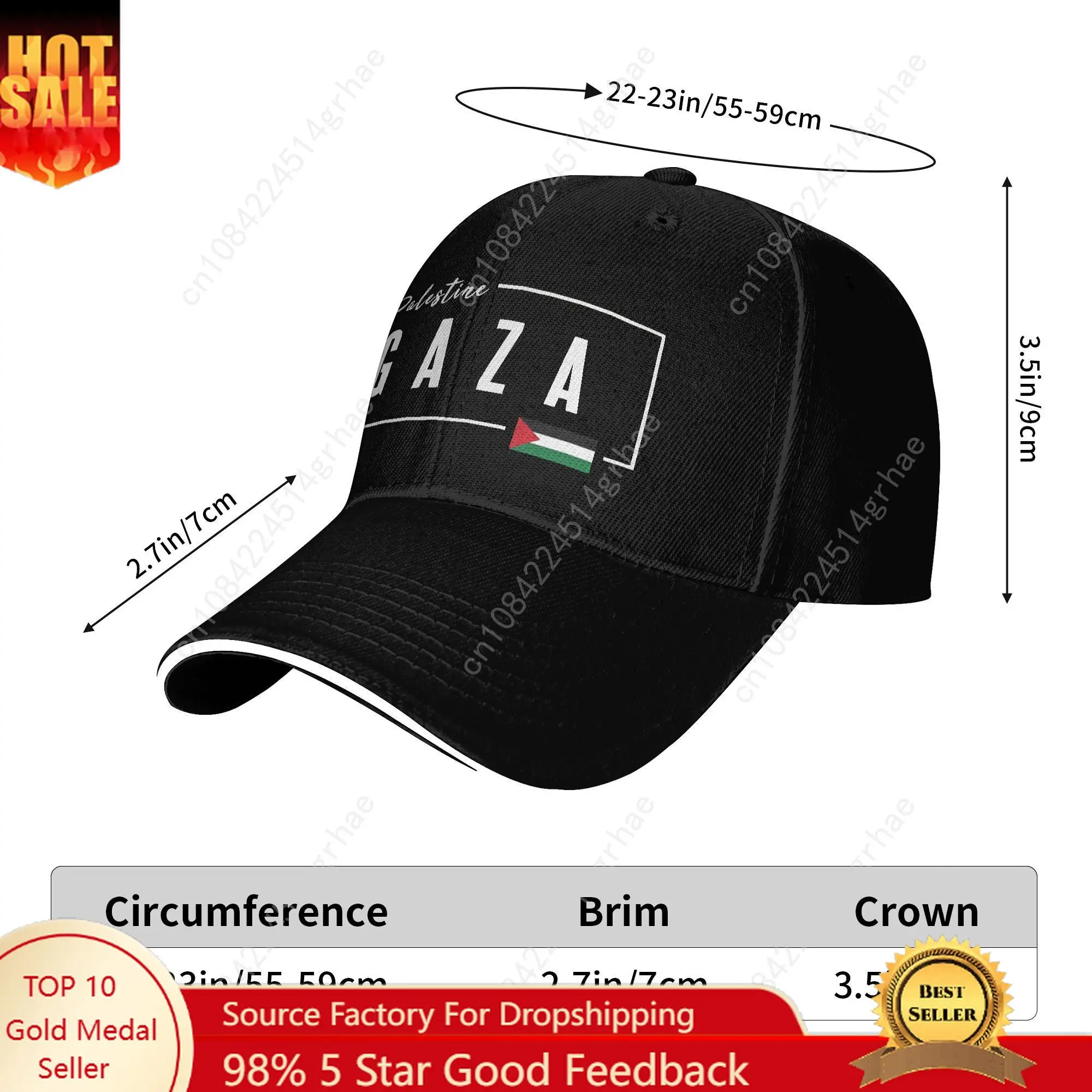 

Gaza Palestine Baseball Cap Women Men Print Trucker Hat Summer Trendy Outdoor Sports Sun Visor Baseball Caps