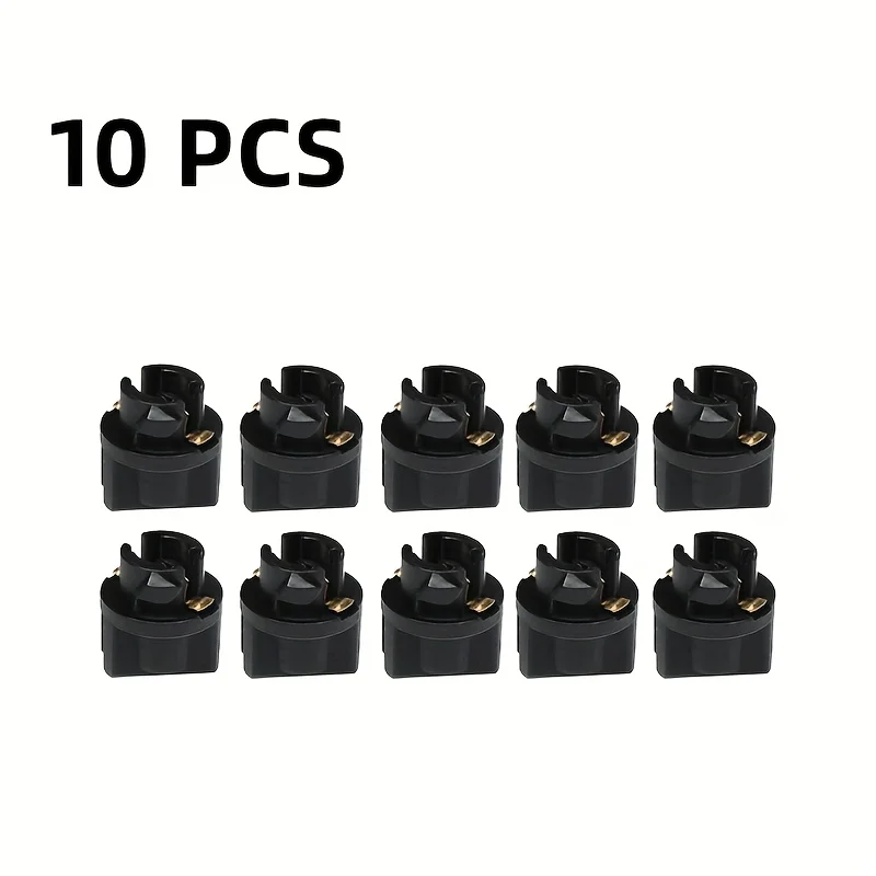 10 قطعة T5 قاعدة إسفين تويست قفل المقبس للوحة أداة لوحة القيادة المقبس ، T5 المقبس قياس لمبات قاعدة ، اللعب والتوصيل