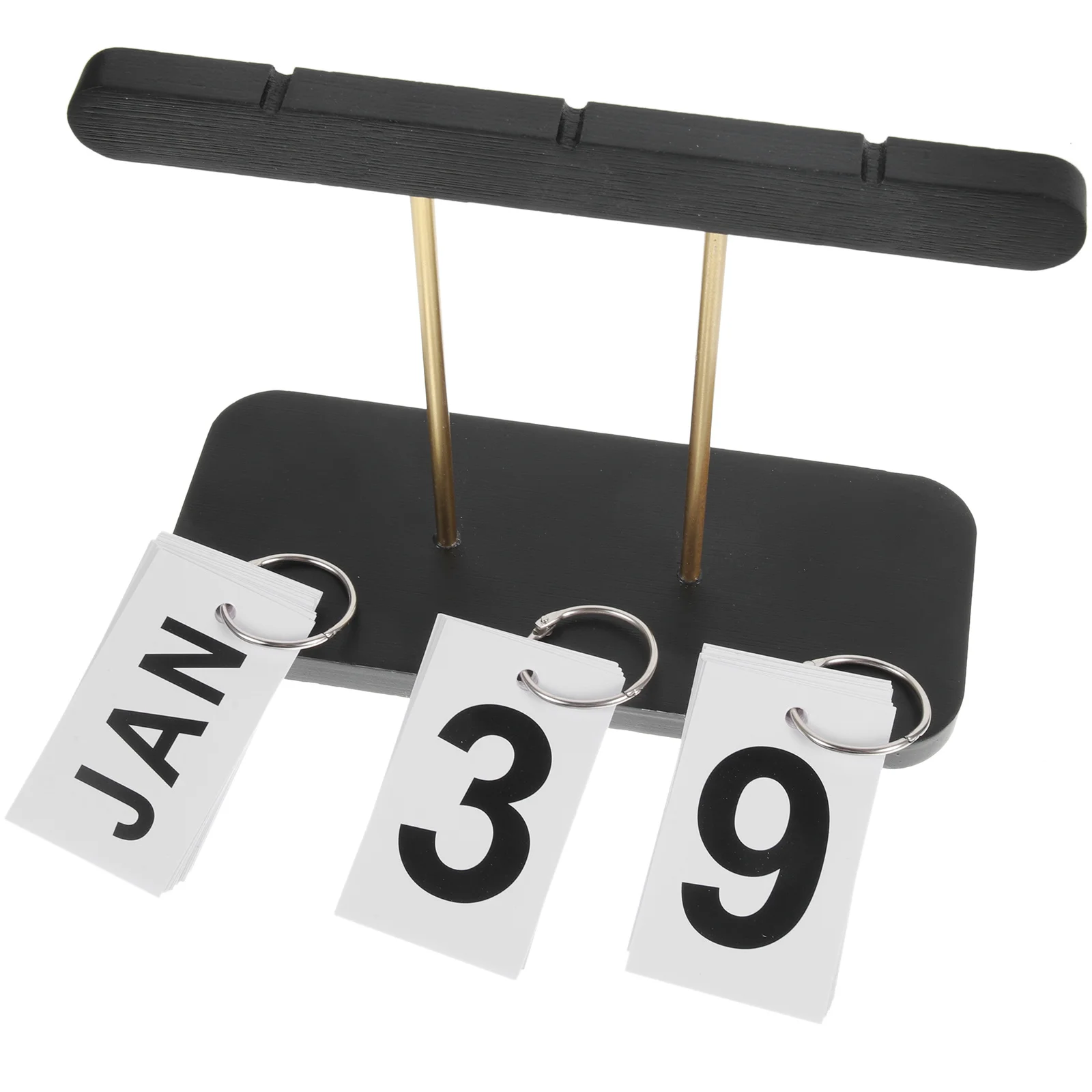 

Wooden Base Desktop Calendar Standing Flip Design Rustic Table Calendar for Study Classroom Decor Household Decoration Accessory