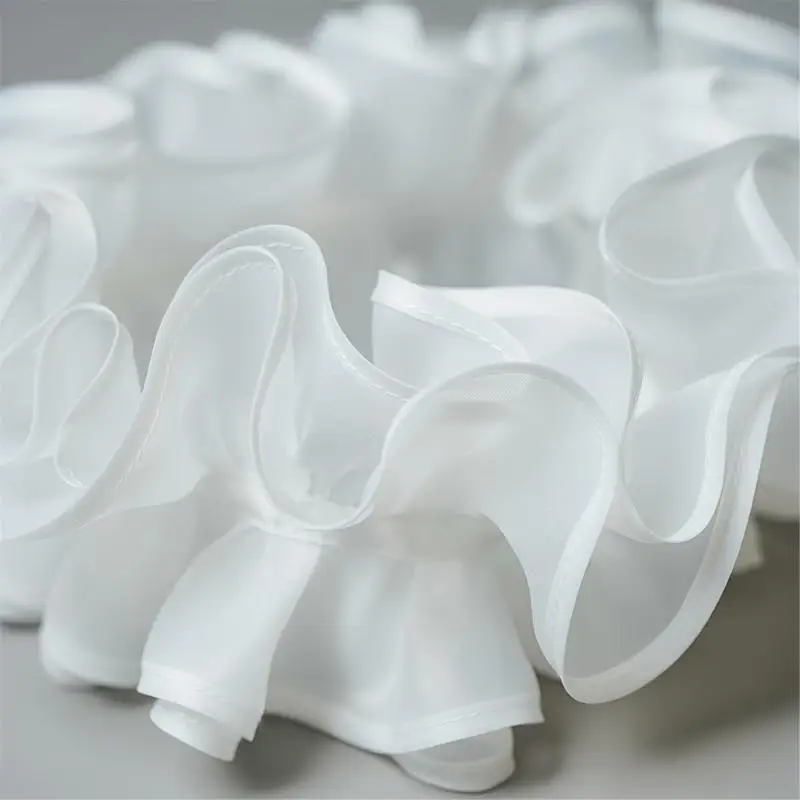 2025 New Multiuse Organza Faux Collar Detachable Collar Ruffle Necklace For Adult And Teens Stage Performances and Theme Party