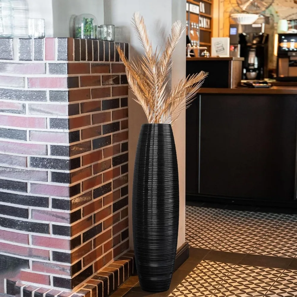 Tall Floor Vase, 27.5 Inches (70cm, 2.3FT) Tall Large Floor Vase, Sturdy, Luxury, Textured, Vessel,Vases